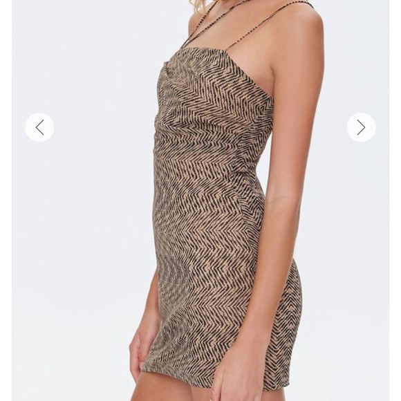 Forever 21 Brown/Black Striped Bodycon Dress - Picture 2 of 13